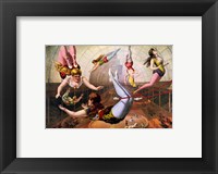 Framed Trapeze Artists in Circus