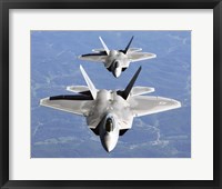 Framed Two F-22A Raptor in Column Flight