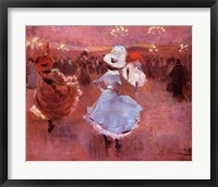 Framed Jean-Louis Forain Can-Can Dancers