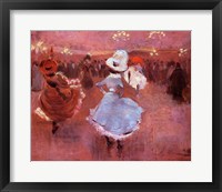 Framed Jean-Louis Forain Can-Can Dancers