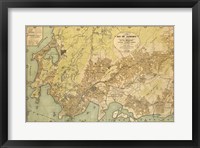 Framed Mapa da Cidade do Rio de Janeiro - 1929