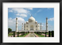 Framed Taj Mahal, Agra, India With Green Trees