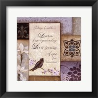 Framed Lavender Inspiration I