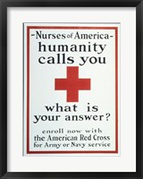 Framed Nurses of America Humanity Calls You Enroll now with the Red Cross