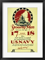 Framed Young Men Now Being Accepted for Enlistment