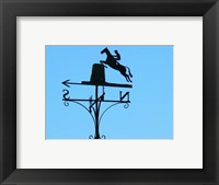 Framed Weathervane Iron Horseman