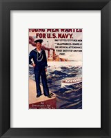 Framed Navy Recruiting Poster, 1909