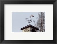 Framed Weathervane on Damerham Village Hall