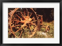 Framed Abandoned Tractor Near Mississippi River Bank