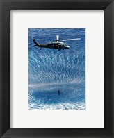 Framed US Navy Search and Rescue Diver