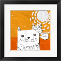 Hola Cat Framed Print