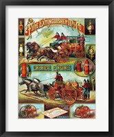 Framed Fire Extinguisher Mfg. Co., Advertising Poster, ca. 1890