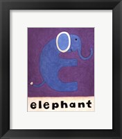 E is for Elephant Framed Print