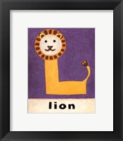 L is for Lion Framed Print