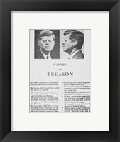 Framed JFK Wanted Dallas, 1963