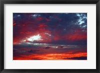 Framed Kihei Red Sunset