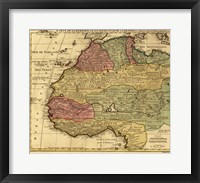 Framed Map of Africa 1742