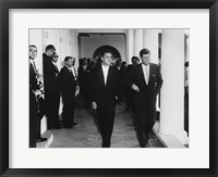 Framed Sargent Shriver with JFK