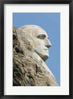 Framed Sideview of George Washington Statue at Mt Rushmore