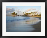 Framed Waikiki Beach And Palm Trees