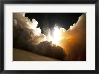 Framed STS-130 Exhaust Cloud Engulfs Launch Pad 39A