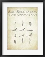 Framed Sun Salutation Chart