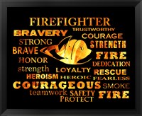 Framed Firefighter Words