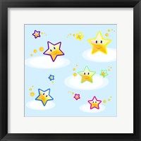 Star Smiles on Clouds Framed Print