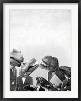 Power Lunch Framed Print