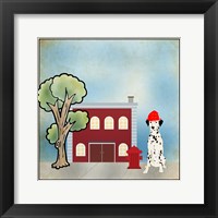 Framed Dalmation Firehouse