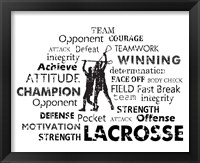 Framed Lacrosse Text