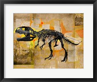 Framed T Rex Skeleton Collage