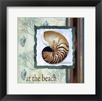 AT THE BEACH Framed Print