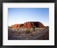 Framed Rock formation on a landscape, Ayers Rock, Uluru-Kata Tjuta Park