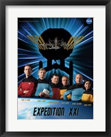 Framed Expedition 21 Star Trek Crew Poster