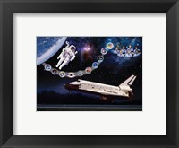 Framed Space Shuttle Challenger Tribute Poster