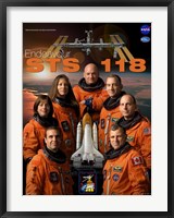 Framed STS 118 Mission Poster