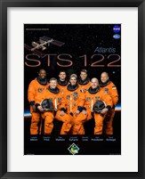 Framed STS 122 Mission Poster