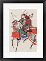 Framed Samurai on horseback