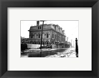 Framed St. Andrew's Market building on Adelaide Avenue, Toronto, Ontario, Canada.