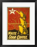 Framed White Star Coffee Frogs