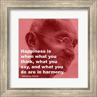 Framed Gandhi - Happiness Quote