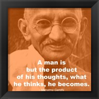 Framed Gandhi - Thoughts Quote