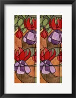 2-Up Stain Glass Floral III Framed Print