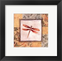 Collaged Dragonflies II Framed Print