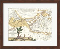 Framed 1776 Zatta Map of California and the Western Parts of North America