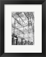 Framed Photograph Looking Up at Wires of the Boulder Dam Power Units, 1941