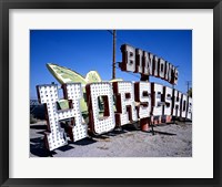 Binion's Horseshoe Casino sign at Neon Boneyard, Las Vegas Framed Print
