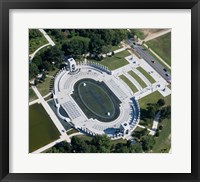 Ariel view of the WW2 Monument Framed Print