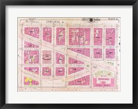 Framed 1909 map of Downtown Washington, D.C.